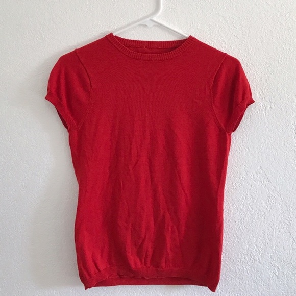 Vintage Tops - Red knit blouse